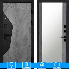 Входная дверь Престиж 125243 бетон Зеркало бетон темный