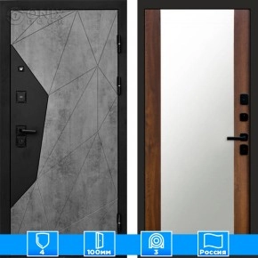 Входная дверь Престиж 125245 бетон Зеркало дуб