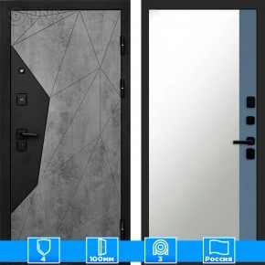 Входная дверь Престиж 125248 бетон Зеркало фацет грей софт