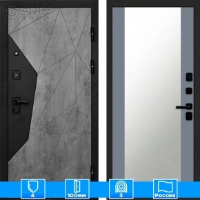 Входная дверь Престиж 125249 бетон Зеркало грей софт