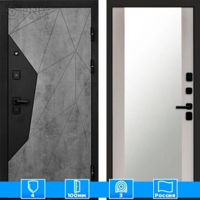 Входная дверь Престиж 125250 бетон Зеркало лиственница