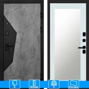 Входная дверь Престиж 125252 бетон Зеркало триумф белый софт