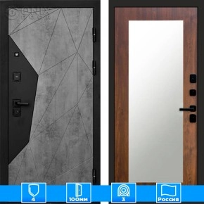 Входная дверь Престиж 125254 бетон Зеркало триумф дуб