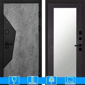 Входная дверь Престиж 125256 бетон Зеркало триумф венге