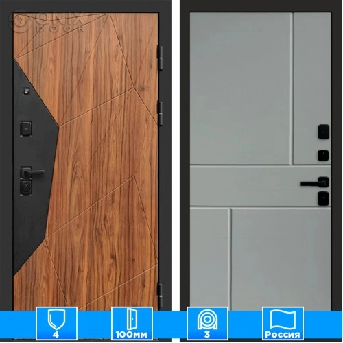 Входная дверь Престиж 125264 серый софт