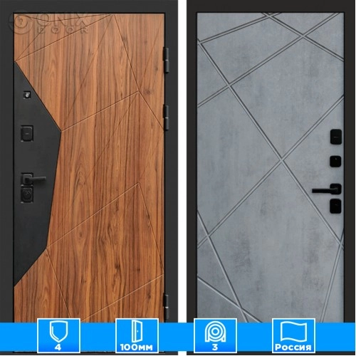 Входная дверь Престиж 125282 бетон темный