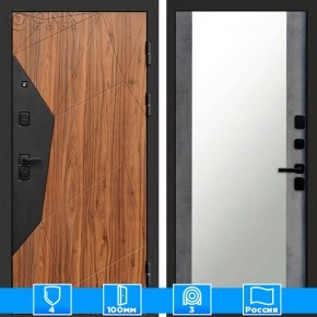 Входная дверь Престиж 125312 Зеркало бетон темный