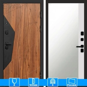 Входная дверь Престиж 125315 Зеркало фацет белый софт