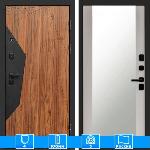 Входная дверь Престиж 125319 Зеркало лиственница