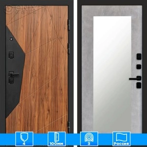 Входная дверь Престиж 125322 Зеркало триумф бетон светлый