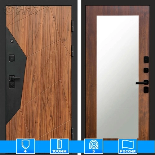 Входная дверь Престиж 125323 Зеркало триумф дуб