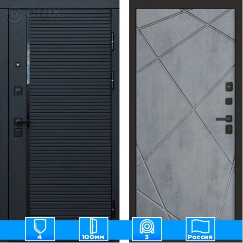 Входная дверь Престиж 125354 бетон темный