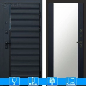 Входная дверь Престиж 125384 Зеркало черный кварц+тонировка