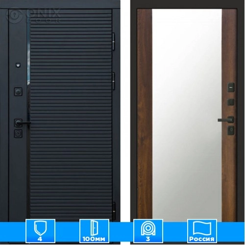 Входная дверь Престиж 125385 Зеркало дуб