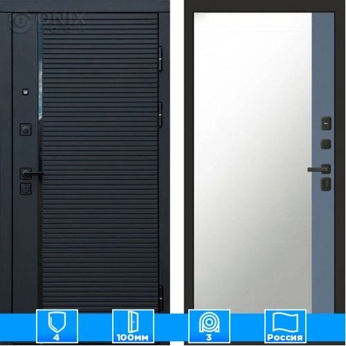 Входная дверь Престиж 125388 Зеркало фацет грей софт