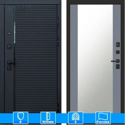 Входная дверь Престиж 125389 Зеркало грей софт