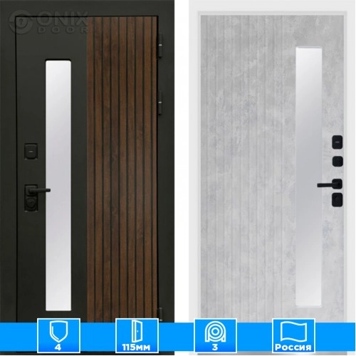 Входная дверь Престиж 125400 Бетон светлый белый короб изнутри