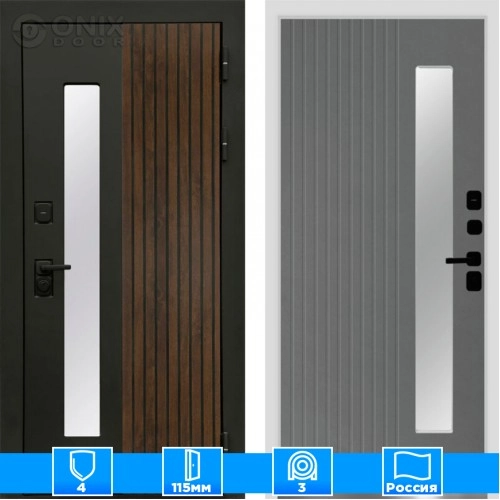 Входная дверь Престиж 125405 грей soft белый короб изнутри