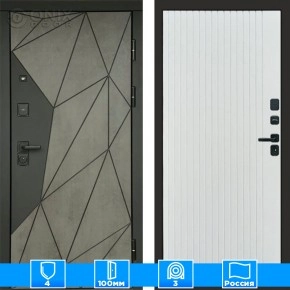 Входная дверь Престиж 125416 Бетон Flat белый софт