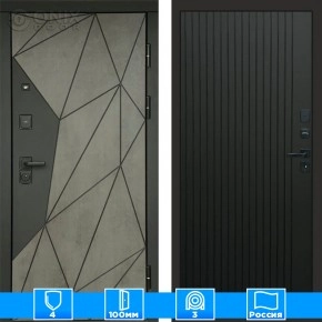 Входная дверь Престиж 125417 Бетон Flat черный кварц