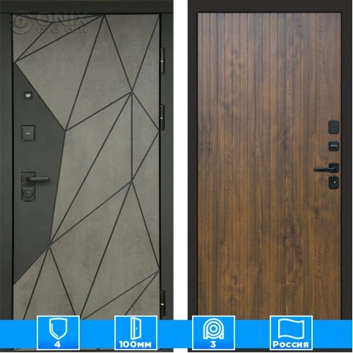 Входная дверь Престиж 125418 Бетон Flat дуб