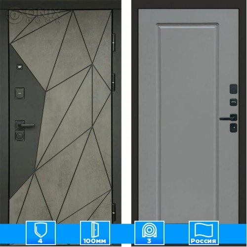 Входная дверь Престиж 125427 Бетон грей софт