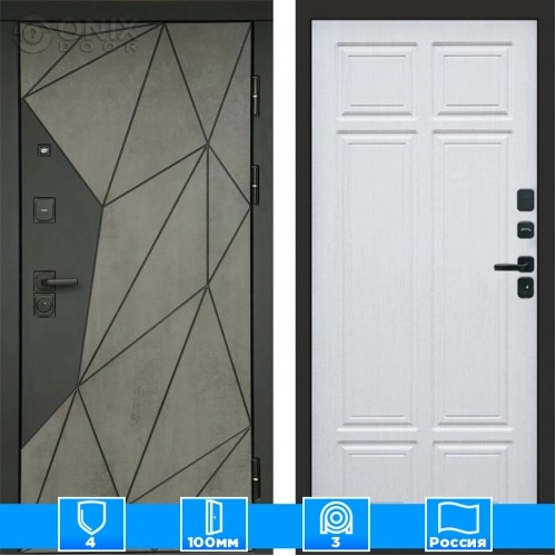 Входная дверь Престиж 125438 Бетон Лиственница премиум