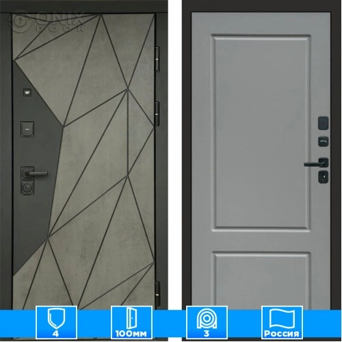 Входная дверь Престиж 125446 Бетон грей софт