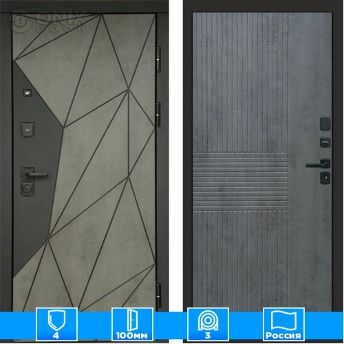 Входная дверь Престиж 125449 Бетон бетон темный