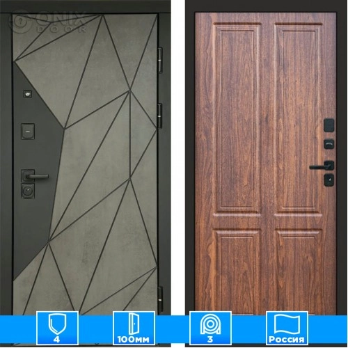 Входная дверь Престиж 125455 Бетон Орех стандарт