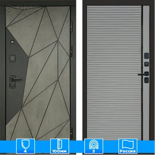 Входная дверь Престиж 125457 Бетон porte грей софт