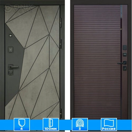 Входная дверь Престиж 125458 Бетон porte шоколад