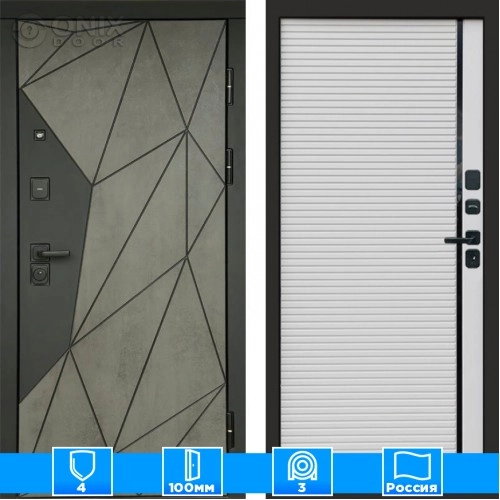 Входная дверь Престиж 125459 Бетон porte white