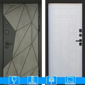 Входная дверь Престиж 125460 Бетон белое дерево