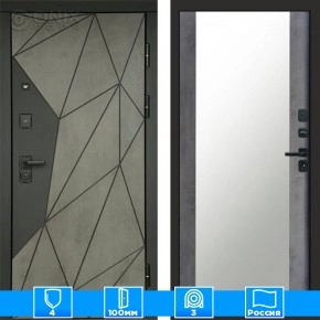 Входная дверь Престиж 125470 Бетон Зеркало бетон темный