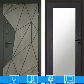 Входная дверь Престиж 125483 Бетон Зеркало триумф венге