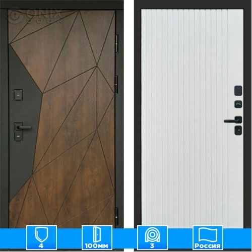 Входная дверь Престиж 125485 Flat белый софт