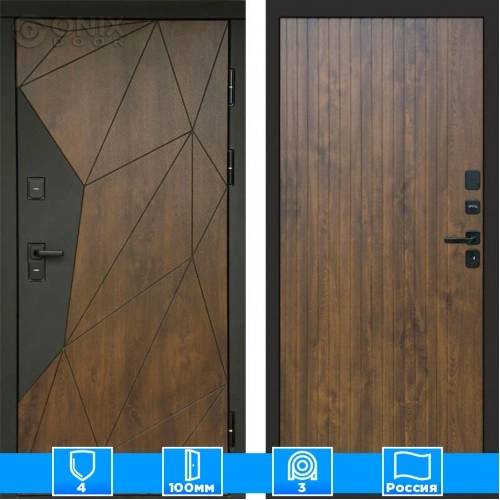 Входная дверь Престиж 125487 Flat дуб