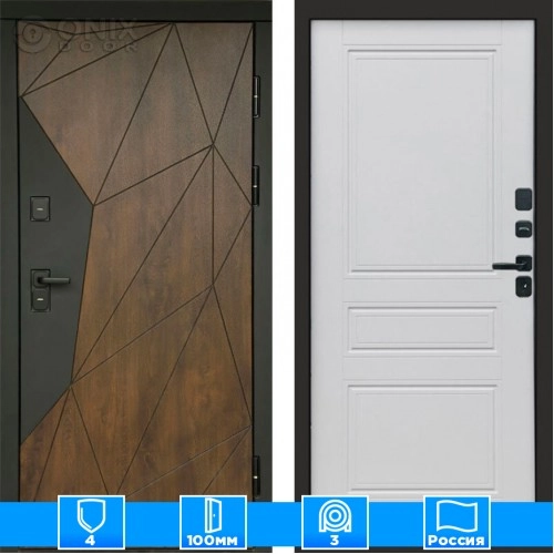 Входная дверь Престиж 125498 белый матовый