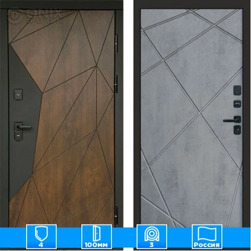 Входная дверь Престиж 125510 бетон темный