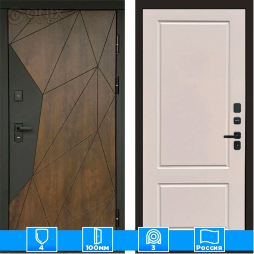 Входная дверь Престиж 125517 слоновая кость