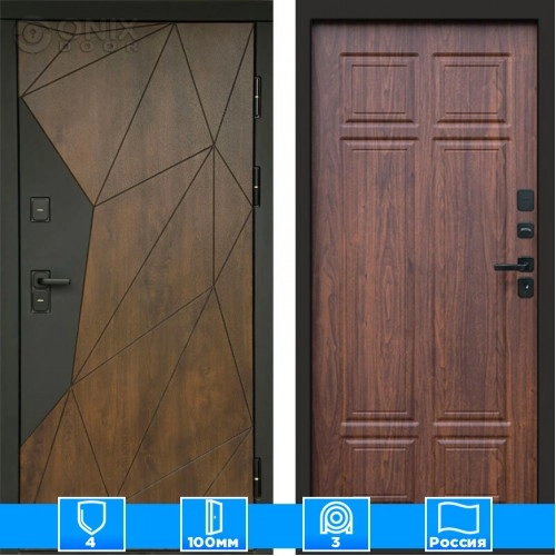 Входная дверь Престиж 125523 Орех премиум