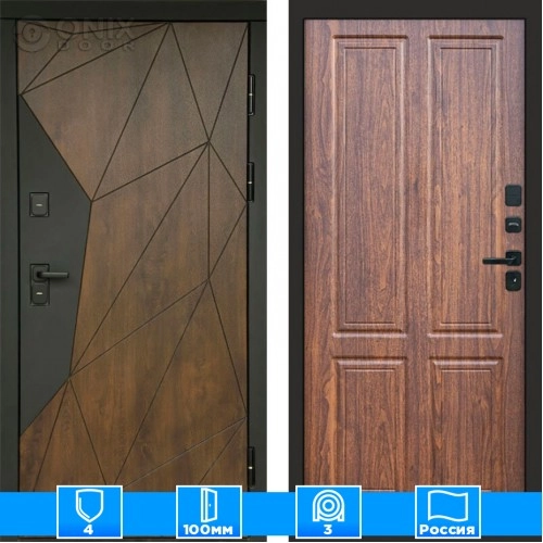 Входная дверь Престиж 125524 Орех стандарт