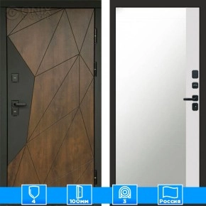 Входная дверь Престиж 125542 Зеркало фацет белый софт