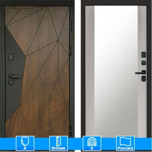 Входная дверь Престиж 125546 Зеркало лиственница