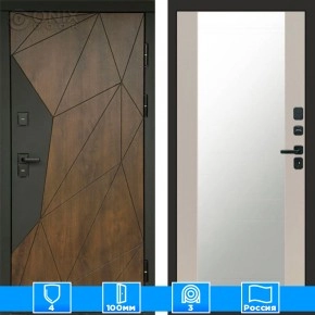 Входная дверь Престиж 125547 Зеркало слоновая кость