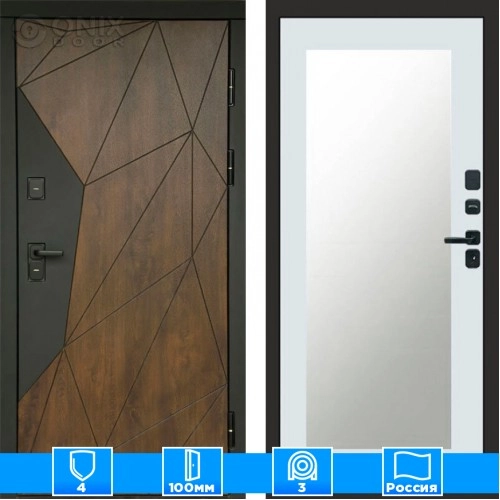 Входная дверь Престиж 125548 Зеркало триумф белый софт