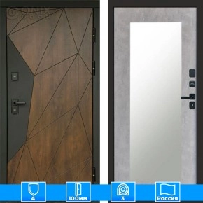 Входная дверь Престиж 125549 Зеркало триумф бетон светлый