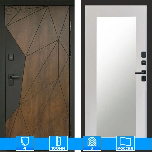 Входная дверь Престиж 125551 Зеркало триумф лиственница