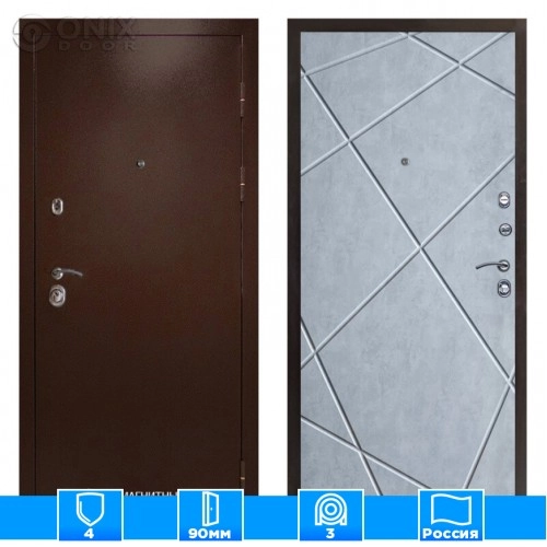 Входная дверь Престиж 125582 бетон светлый